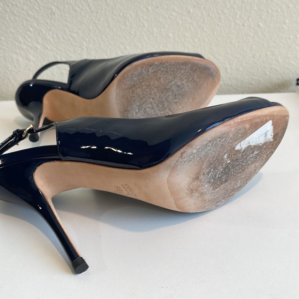 GUCCI Vitello Vernice Soft Blu Pumps - Picture 9 of 16
